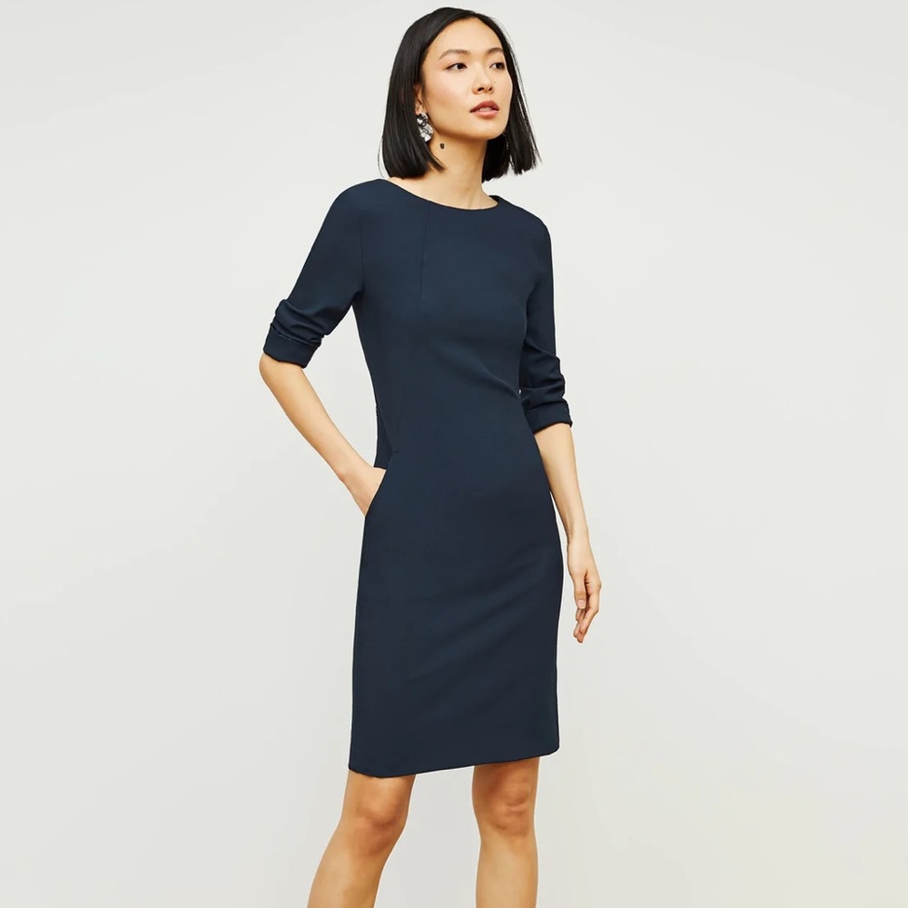 MM.LaFleur The Etsuko Dress 8 Deep Indigo Blue